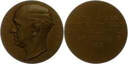 1279 Frankreich, Bronzemedaille (Dm. Ca. 50,30mm, 51,68g), 1929, Von G. Petit, Auf Edmond Glesener. Av: Kopf Nach Links. - Other & Unclassified