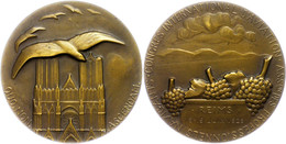 1280 Frankreich, Bronzemedaille (Dm. Ca. 68,05mm, Ca. 149,91g), 1929, Von J. C. Bellaugue, Auf Den Luftfahrtkongress. Av - Andere & Zonder Classificatie