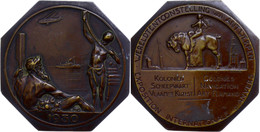 1284 Belgien, Oktogonale Bronzeplakette (ca. 80,90x81mm, Ca. 163,12g), 1930, Von Dupon, Zur Weltausstellung In Antwerpen - Other & Unclassified