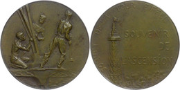 1285 Frankreich, Bronzemedaille (Dm. Ca. 41mm, Ca. 27,31g), O.J. Av: Drei Arbeiter Beim Erreichten Des Eiffelturms. Rev: - Other & Unclassified