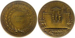 1292 Frankreich, Bronzemedaille (Dm. Ca. 72,90mm, Ca. 171,66g), 1937, Von Saget. Av: Verleihungszeremonie Vor Gebäuden.  - Andere & Zonder Classificatie