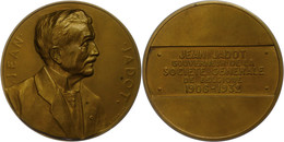 1294 Belgien, Bronzemedaille (Dm. Ca. 69,50mm, Ca. 144,10g), 1936, Von G. Devreese, Auf Jean Jadot. Av: Brustbild Nach R - Other & Unclassified