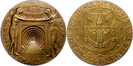 1295 Belgien, Bronzemedaille (Dm. Ca. 70,80mm, Ca. 127,75g), 1933, Von P. Van Riel. Av: Tunneleinfahrt, Links Und Rechts - Other & Unclassified