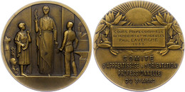 1296 Frankreich, Bronzemedaille (Dm. Ca. 50mm, Ca. 57,56g), 1933, Von C. Fraisse. Av: Zwei Personen Vor Göttin. Rev: Zwe - Other & Unclassified