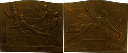 1307 Frankreich, Rechteckige Bronzeplakette (ca. 81x67,10mm, Ca. 183,58g), 1935, Von Bonnetain, Auf Die Weltausstellung  - Sonstige & Ohne Zuordnung