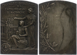 1309 Frankreich, Versilberte Bronzeplakette (Dm. Ca. 46,50x65,80mm, Ca. 68,45g), 1936, Von L. Cariat. Av: Sitzende Männl - Other & Unclassified