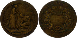 1312 Frankreich, Bronzemedaille (Dm. Ca. 69,50mm, Ca. 138,89g), 1937, Von Ch. Pillet. Av: Pflanzender Bauer Und Bäuerin, - Sonstige & Ohne Zuordnung