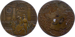 1342 Frankreich, Bronzemedaille (Dm. Ca. 68mm, Ca. 172,02g), 1964, Von Revol, Societe Generale. Av: Gruppe Menschen Vor  - Otros & Sin Clasificación