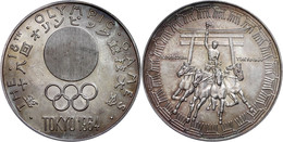 1344 Japan, Silbermedaille (Dm. Ca. 45,10mm, Ca. 30,24g), 1964, Zur Olympiade. Av: Galoppierende Quadriga Von Vorn. Rev: - Sonstige & Ohne Zuordnung