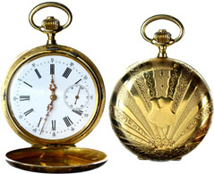 1408 Jugendstil Herren Taschenuhr Von Les Fils De L. Braunschweig & Cie, Gehäuse Von La Chaux-de-Fonds, Schweiz, Um 1900 - Autres & Non Classés