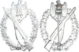 1429 Infanterie-Sturmabzeichen In Silber, Hohl Geprägt, Zustand II., Katalog: OEK3890/1 II - Autres & Non Classés