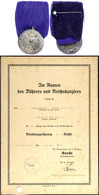 1534 Verleihungsurkunde Eines Unteroffiziers Des 18. (M.G.) Inf. Regt. 4, Für Die Dienstauszeichnung 4. Klasse Für 4jähr - Documents