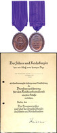 1535 Verleihungsurkunde Für Einen Feldmeister Für Die Dienstauszeichnung Für Den Reichsarbeitsdienst, IV. Stufe, Für 4jä - Dokumente