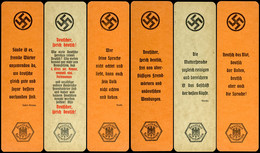 1574 3x Lesezeichen Des Deutschen Sprachvereins, Verschiedene Zitate Unter Hakenkreuz, Beidseitig, Leichte Pappe, Zustan - Autres & Non Classés
