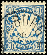 1705 20 Pf. Preußischblau, Gest., Gepr. Helbig BPP, Mi. 250.-, Katalog: 40b O - Sonstige & Ohne Zuordnung