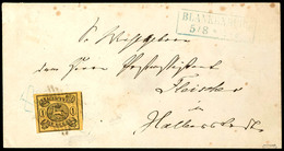 1748 1 Sgr. Auf Braungelb, Voll- Bis überrandig Mit Ra2 "BLANKENBURG 518" Auf Brief Nach Halberstadt Mit Ausgabestempel, - Braunschweig