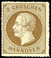 1780 3 Gr. Braun, Tadellos Postfrisch, Unsigniert, Allseits Vollständiger Durchstich, Kabinett, Mi. 160.-, Katalog: 25y  - Hannover