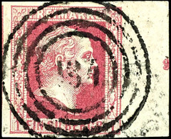 1819 1 Silbergroschen Rosa, Voll- Bis überrandig, Vom Rechten Bogenrand Mit Reihenzahl "9", Gestempelt, Senkrechte Bugsp - Other & Unclassified