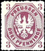 1846 3 Pf. In B-Farbe Tadellos Ungebraucht, Kurzbefund Kastaun: "19b * Ist Echt Und Tadellos Mit Kurzen Falzspuren." Mi. - Sonstige & Ohne Zuordnung