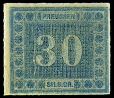 1849 30 Sgr. Innendienst, Tadellos Postfrisch Mit Vollständiger Originalgummierung, Unsigniert, Ringsum Perfekter Durchs - Other & Unclassified