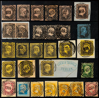 1870 "103" - BERLIN, Kollektion Mit 24 Marken/Briefstücken Aus MiNr. 2 Bis 10, Einem Waager. Paar MiNr. 8 Und Einem Waag - Autres & Non Classés
