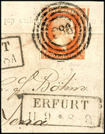 1873 "386" - ERFURT, Mit Nebengesetztem R2 Auf Ausschnitt Einer Streifbandadresse Mit Voll- Bis überrandiger 1/2 Sgr., K - Sonstige & Ohne Zuordnung