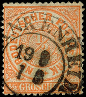 1885 "BLANKENHEIM" - K2, OPD Aachen, Zentrischer Teilabschlag Auf NDP 1/2 Gr., Katalog: NDP15 O - Sonstige & Ohne Zuordnung