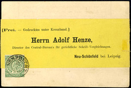 1889 "NÜMBRECHT" - K2 In Schwarz Auf Henze-Streifband Mit 1/3 Groschen NDP Durchstochen., Katalog: NDP2 BF - Autres & Non Classés
