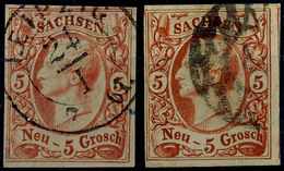 1903 5 Ngr In A- Und In Aa-Farbe Je Tadellos Gestempelt Und Allseits Voll- Bis Breitrandig, Gepr. Rismondo BPP, Mi. 180, - Andere & Zonder Classificatie