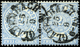 1952 "GLADENBACH" - K1, Zwei Abschläge Auf Waager. Paar NDP 2 Gr., Kabinett, Katalog: NDP17(2) O - Other & Unclassified