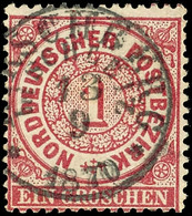 1966 "HIRSCHBERG Bei SCHLEIZ 13 9 1870" - K1, Fast Exakt Zentrisch Auf NDP 1 Gr., Kabinett, Katalog: NDP16 O - Other & Unclassified