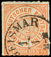 1968 "HOFGEISMAR 1/1" - K1, Klarer Teilabschlag Auf Kabinettstück NDP 1/2 Gr., Evtl. NDP-Ersttag?, Katalog: NDP3 O - Andere & Zonder Classificatie