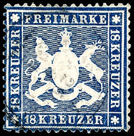 2002 18 Kr. Blau Auf Dünnem Papier Mit K2 MOESSINGEN 28.3.64, Nachgezähnt, Entsprechend Signiert Irtenkauf BPP, Optisch  - Sonstige & Ohne Zuordnung