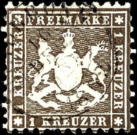 2004 1 Kr Schwarzbraun Sauber Gestempelt Mit Wie üblich Etwas Unregelmäßiger Zähnung, Mi. 550,--, Katalog: 21 O - Sonstige & Ohne Zuordnung