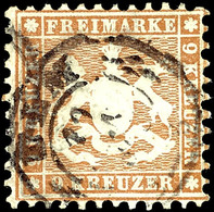 2010 9 Kr. "mittelgelbbraun", Tadellos, Gepr. Thoma BPP, Mi. 220,-, Katalog: 28b O - Sonstige & Ohne Zuordnung