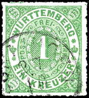 2019 1 Kreuzer Blaugrün, Gest., Tadellos, Signiert Irtenkauf BPP, Mi. 150.-, Katalog: 36b O - Andere & Zonder Classificatie