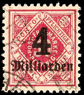 2045 4 Mrd. M. Auf 50 Pfg., Gestempeltes Kabinettstück, Signiert Infla Berlin, Mi 140,-, Katalog: 182 O - Andere & Zonder Classificatie