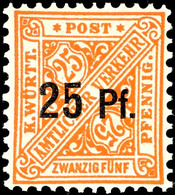 2055 25 Pf Auf 25 Pf Ohne Wasserzeichen Tadellos Postfrisch, Mi. 80,--, Katalog: 240Y ** - Andere & Zonder Classificatie