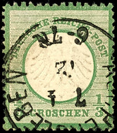 2085 1/3 Gr. Smaragdgrün, Gest., Kurzbefund Sommer BPP, Mi. 170.-, Katalog: 2b O - Sonstige & Ohne Zuordnung