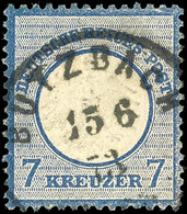 2097 7 Kr. Ultramarin, Tadellos, Gest., Gepr. Sommer BPP, Mi. 120.-, Katalog: 10 O - Autres & Non Classés