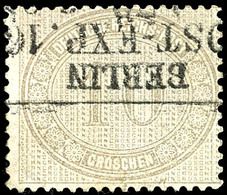 2100 10 Gr. Graubraun, Klarer R3 "BERLIN POST-EXP.16", Marke In Der Zähnung Teils Korrigiert, Innendienstmarken Mit Abst - Andere & Zonder Classificatie