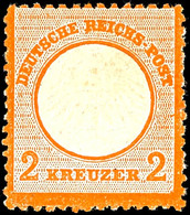 2104 2 Kr. Kleiner Brustschild Orange, Unten Links Ausgefallenes Zahnloch, Tadellos Postfrisch, Kabinett, Gepr. Richter  - Sonstige & Ohne Zuordnung