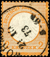 2105 2 Kr. Orange, Gestempelt, Gepr. Sommer BPP, Mi. 250.-, Katalog: 15 O - Sonstige & Ohne Zuordnung