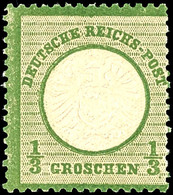 2113 1/3 Gr. Großer Brustschild Dunkelgrün, Tadellos Postfrisch, Kabinett, Fotoattest Hennies BPP "Die Marke Ist Postfri - Andere & Zonder Classificatie