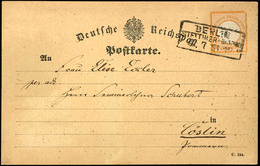 2120 1/2 Gr. Orange (1 Ecke Rund), Plattenfehler "Kreisbruch Unter CH Von Deutsche", Auf Postkarte Von "BERLIN STETTINER - Other & Unclassified