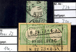 2148 1 Kreuzer Gelbgrün Im Senkr. Paar A. Tadellosem Briefstück Und 1 Kr. Smaragdgrün Gestempelt U. Gepr. Sommer BPP, Mi - Andere & Zonder Classificatie