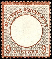 2155 9 Kr. Großer Schild Mittelrotbraun, Bessere Farbe, Tadellos Ungebraucht Mit Neugummi, Gut Gezähnt, Ungebraucht Selt - Andere & Zonder Classificatie