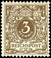 2223 3 Pf In A-Farbe Tadellos Ungebraucht Mit Sauberem Erstfalzrest, Gepr. Jäschke-L. BPP, Mi. 100,--, Katalog: 45a * - Sonstige & Ohne Zuordnung