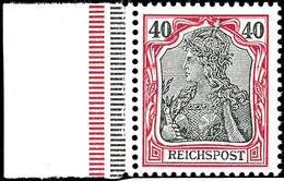 2279 40 Pfg Germania Mit Linkem Bogenrand, Tadellos Postfrisch, Luxus, Gepr. Jäschke BPP, Mi. 160.-+, Katalog: 60 ** - Andere & Zonder Classificatie