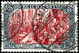 2295 5 Mark Reichspost, Type II, Plattenfehler I "C Von Reichspost Oben Rechts Gebrochen" (Feld 10), Tadellos Gestempelt - Andere & Zonder Classificatie